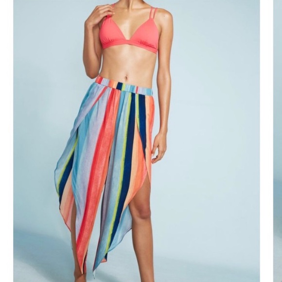 Anthropologie Pants - Watercolor Striped Wide Leg